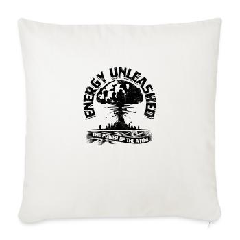 Energy Unleashed: The Power of the Atom - Nuclear - Throw Pillow Cover 17.5” x 17.5” - natural white - Front