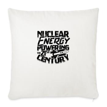 Nuclear Energy: Powering the 21st Century - - Throw Pillow Cover 17.5” x 17.5” - natural white - Front
