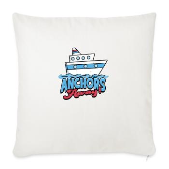 Anchors away! - Cruise - Throw Pillow Cover 17.5” x 17.5” - natural white - Front