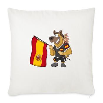 Chien Rasta espagnol - Housse de coussin décorative - blanc nature - Devant