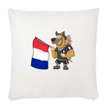 Français Chien Rasta - Housse de coussin décorative - blanc nature - Devant