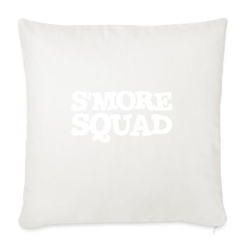 S'more Squad - Throw Pillow Cover 17.5” x 17.5” - natural white - Front