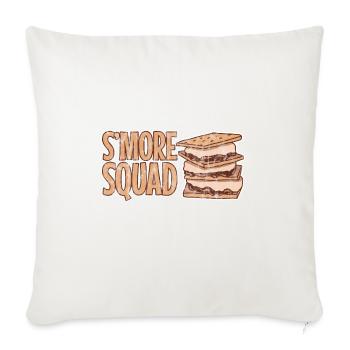 S'more Squad 3 - Throw Pillow Cover 17.5” x 17.5” - natural white - Front