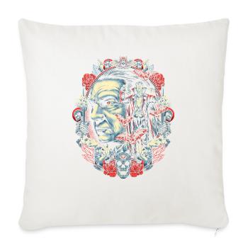 Mind Control Of The Vampire - Throw Pillow Cover 17.5” x 17.5” - natural white - Front