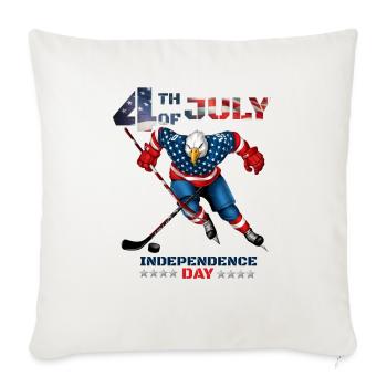 Independence Day: Freedom, Patriotism, USA Pride - Throw Pillow Cover 17.5” x 17.5” - natural white - Front