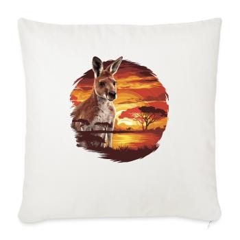 Australia Kangaroos for Australian - Throw Pillow Cover 17.5” x 17.5” - natural white - Front