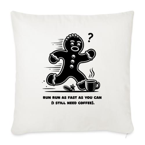 Gingerbread Man T-Shirt - Throw Pillow Cover 17.5” x 17.5”