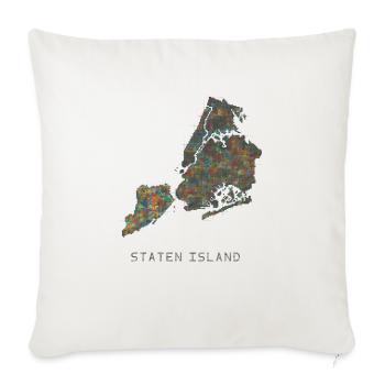 staten island ny - Throw Pillow Cover 17.5” x 17.5” - natural white - Front