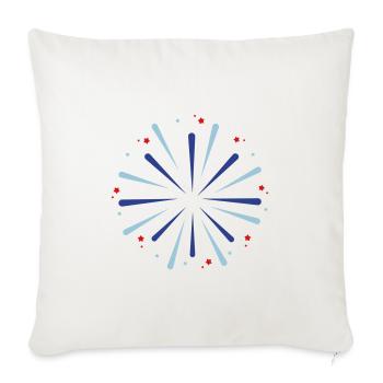 us flag - Throw Pillow Cover 17.5” x 17.5” - natural white - Front