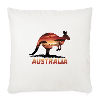 Australia Kangaroos for Australian - Throw Pillow Cover 17.5” x 17.5” - natural white - Front