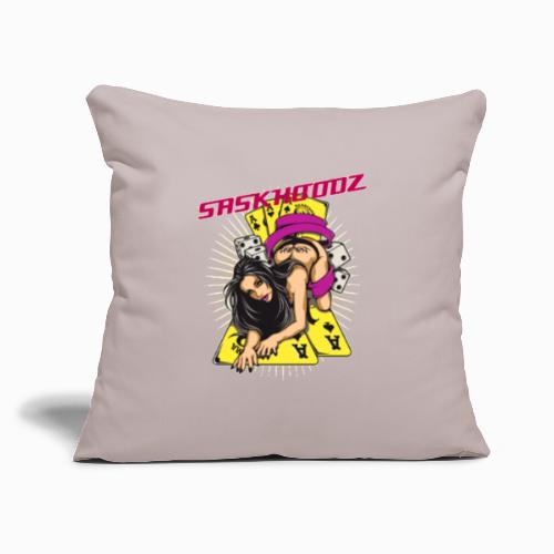 saskhoodz girl - Throw Pillow Cover 17.5” x 17.5”