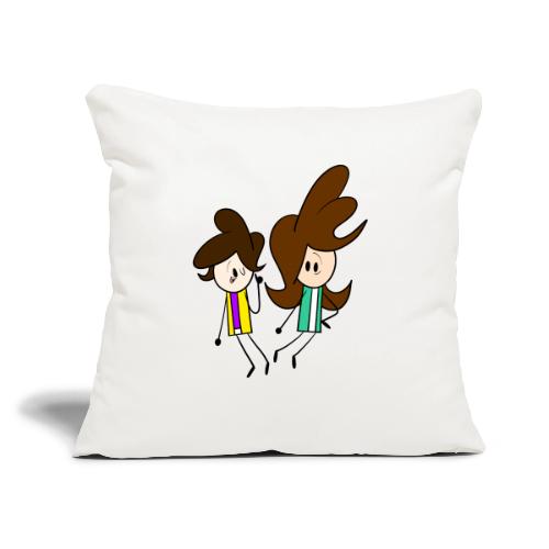 Small Coll and Dersy - Throw Pillow Cover 17.5” x 17.5”