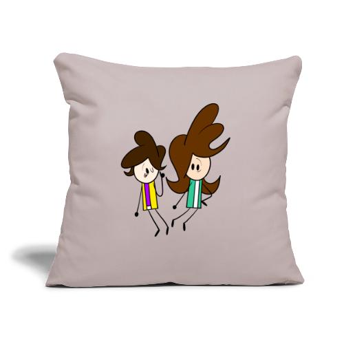 Small Coll and Dersy - Throw Pillow Cover 17.5” x 17.5”