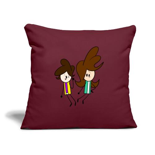 Small Coll and Dersy - Throw Pillow Cover 17.5” x 17.5”