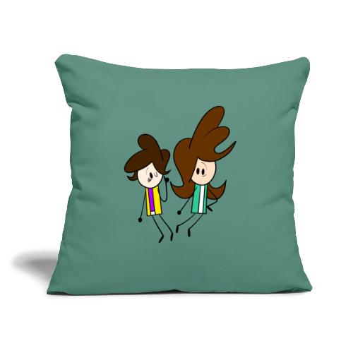 Small Coll and Dersy - Throw Pillow Cover 17.5” x 17.5”
