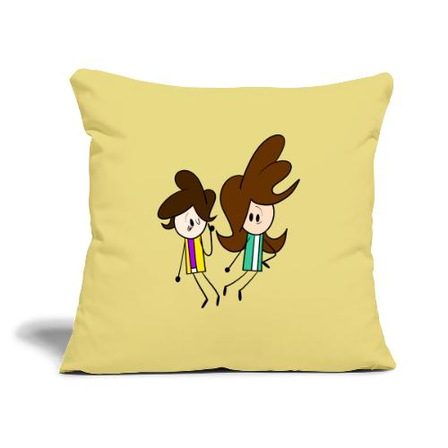Small Coll and Dersy - Throw Pillow Cover 17.5” x 17.5”