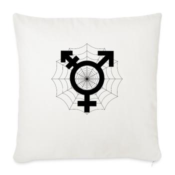 Trans support - Throw Pillow Cover 17.5” x 17.5” - natural white - Front