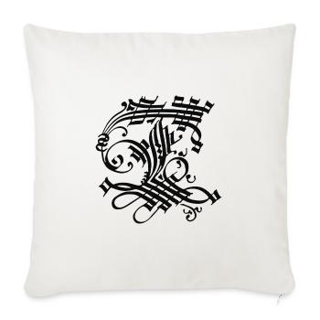 Medieval Core Medieval Initials Castle Core - Throw Pillow Cover 17.5” x 17.5” - natural white - Front