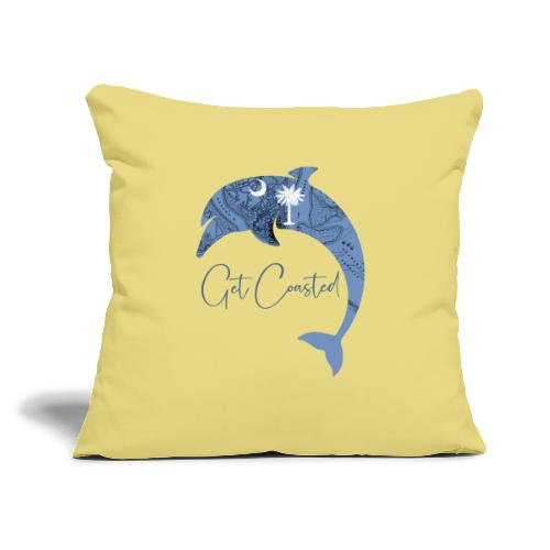Coastal Charleston Wildlife. Dolphin - Throw Pillow Cover 17.5” x 17.5”