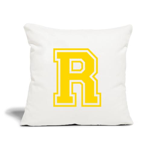Letter R – Capital Athletic Alphabet Monogram - Throw Pillow Cover 17.5” x 17.5”