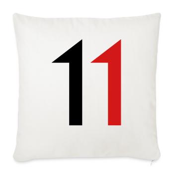 ★Number Eleven 11-Best Best Jersey Uniform Number★ - Throw Pillow Cover 17.5” x 17.5” - natural white - Front