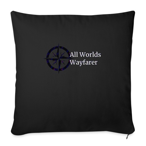 All Worlds Wayfarer: Logo - Throw Pillow Cover 17.5” x 17.5”
