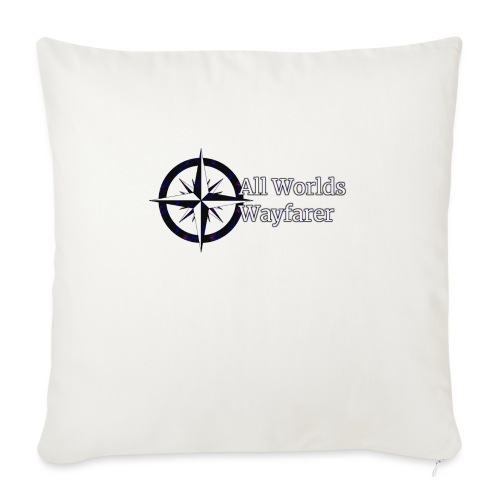 All Worlds Wayfarer: Logo - Throw Pillow Cover 17.5” x 17.5”
