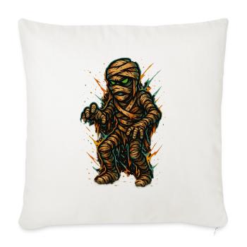 Stylized Mummy Adventure Illustration - Throw Pillow Cover 17.5” x 17.5” - natural white - Front