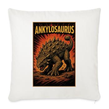 Ankylosaurus Armor Burst - Throw Pillow Cover 17.5” x 17.5” - natural white - Front