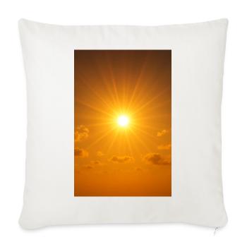 Solar Sunrise Burst - Throw Pillow Cover 17.5” x 17.5” - natural white - Front