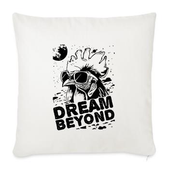Noir Glyphs Nightscape - Throw Pillow Cover 17.5” x 17.5” - natural white - Front