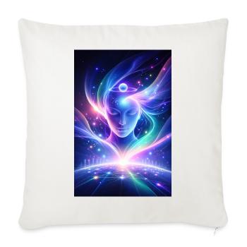 Neural Glow - Throw Pillow Cover 17.5” x 17.5” - natural white - Front