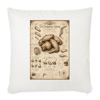 Vintage Potato Anatomy Chart - Throw Pillow Cover 17.5” x 17.5” - natural white - Front