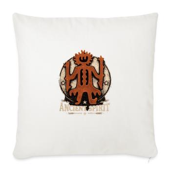 Ancient Spirit Glyph - Throw Pillow Cover 17.5” x 17.5” - natural white - Front