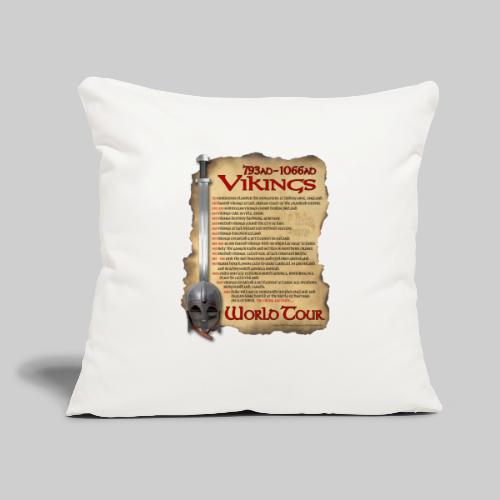 Viking World Tour - Throw Pillow Cover 17.5” x 17.5”