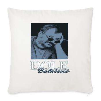 Djordje Balasevic t shirt Đole Yugoslavia music - Throw Pillow Cover 17.5” x 17.5” - natural white - Front