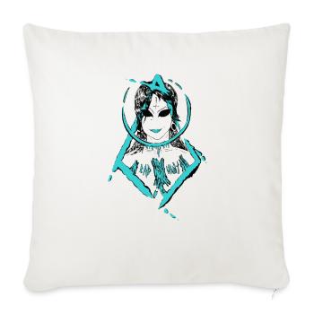 Bad Habit v2 - Throw Pillow Cover 17.5” x 17.5” - natural white - Front