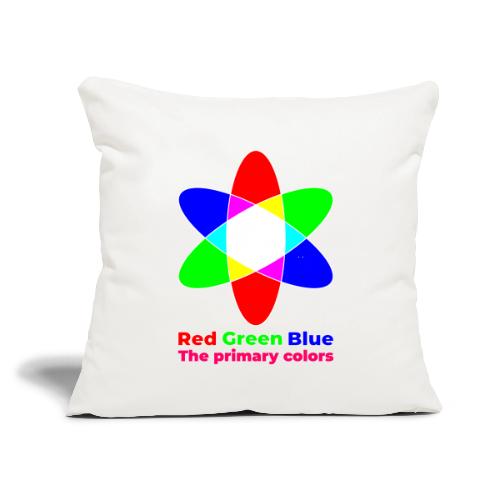 Primary colors: RGB Origins - Throw Pillow Cover 17.5” x 17.5”