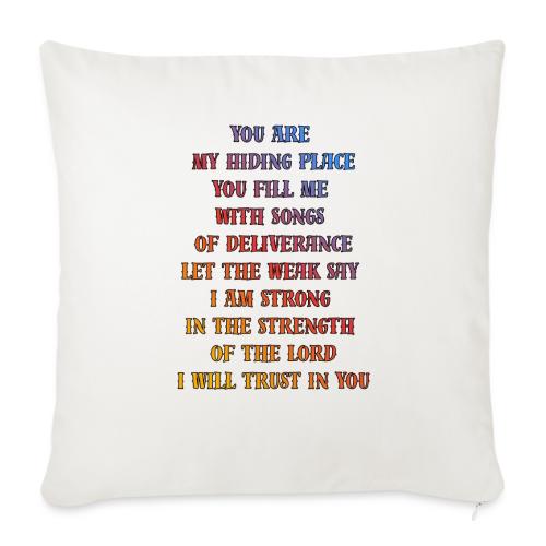 You Are My Hiding Place - Throw Pillow Cover 17.5” x 17.5”