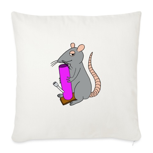 weed rat - Throw Pillow Cover 17.5” x 17.5”