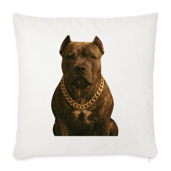 Golden Chain Bodyguard - Throw Pillow Cover 17.5” x 17.5” - natural white - Front