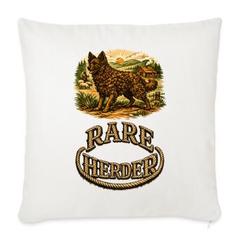Rare Herder: Rustic Wolfdog Scene - Throw Pillow Cover 17.5” x 17.5” - natural white - Front