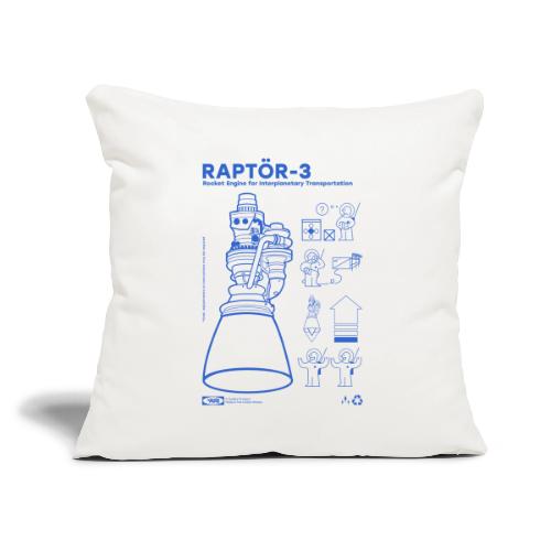 Assembly Required, Blue Edition - Throw Pillow Cover 17.5” x 17.5”