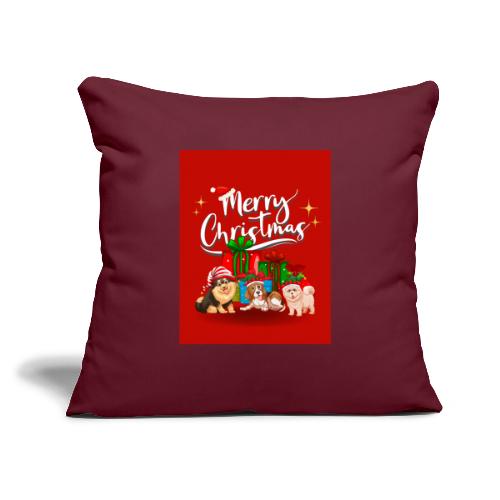 Merry Christmas - Throw Pillow Cover 17.5” x 17.5”