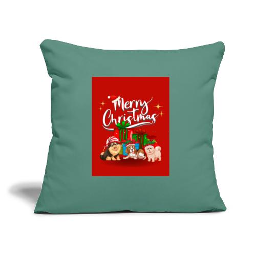 Merry Christmas - Throw Pillow Cover 17.5” x 17.5”