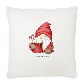 I've Been Nice-ish - Throw Pillow Cover 17.5” x 17.5” - natural white - Front