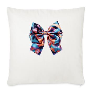 Bow - Throw Pillow Cover 17.5” x 17.5” - natural white - Front