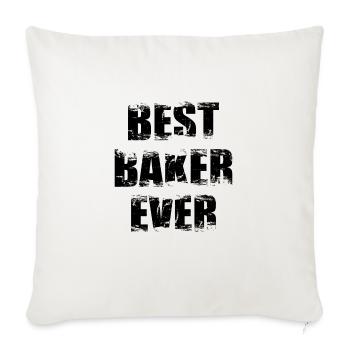 Baker - Throw Pillow Cover 17.5” x 17.5” - natural white - Front