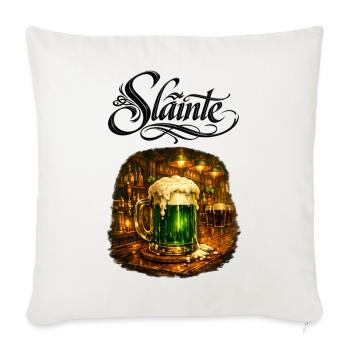 Emerald Draft in Rustic Tavern - Throw Pillow Cover 17.5” x 17.5” - natural white - Front