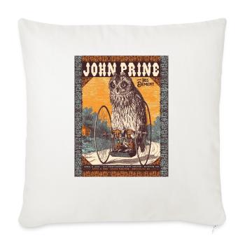 John Prine - Throw Pillow Cover 17.5” x 17.5” - natural white - Front